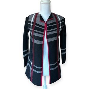 Charter Club Plaid Open-Front Cardigan